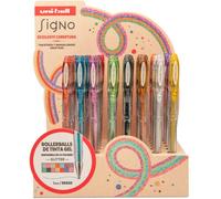 Uni-Ball Signo Sparkling UM-120SP Bolígrafos de Tinta Gel 1,0 mm Colores Surtidos