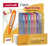 UNI-BALL Signo Sparkling UM-120SP Efecto Purpurina de 1,0 mm Expositor de 48 unidades
