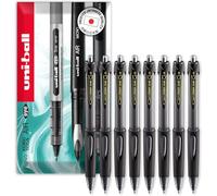 uni-ball SN-220 Power Tank - Bolígrafo retráctil (1,0 mm, tinta negra, 8 unidades), en estuche de cartón