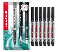 uni-ball Super Ink Marker PNA-125 - Rotulador permanente, tinta negra, en embalaje, ideal para CD, lavandería, tela, vidrio, plástico, metal, etc. (paquete de 6)