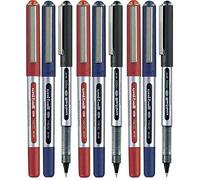 Uni-Ball UB-150 Colores Surtidos (9 Pack) Ojo Micro Bolígrafo 0.5mm (3 Of Cada Color - Rojo Negro Azul - 9 Bolígrafos)