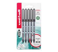 uni-ball UB-150 Eye Black - Bolígrafos de punta redonda de 0,5 mm para escritura a mano, dibujo, arte, manualidades y colorear, resistente a la decoloración y al agua, tinta líquida Uni Super Ink,