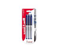 Uni-Ball UB-188-L Air - Pack de 3 bolígrafos, punta estilográfica, color azul
