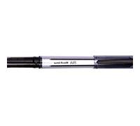UNI-Ball UB188 - Lote de 3 patines de tinta líquida para todas las posiciones, punta media, color negro
