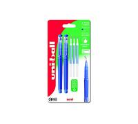 uni-ball UF-222-07 - Bolígrafos de gel borrables, punta de bola de 0,7 mm para escritura, dibujo y coloración supersuaves, borrador de fácil retracción para un frotamiento seguro y estable, 2 + 3