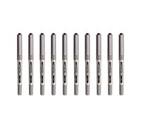 uni-ball Bolígrafos UB-157 Ojo fino Punta 0,7 mm Tinta líquida negra Escritura mediana Pack 10