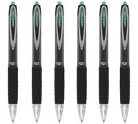 uni-ball - Uni Mitsubishi Pencil - Bolígrafo de gel de larga duración Signo 207 UMN207 - Grip antideslizante - Punta de acero 0,7 mm - Escritura media - Fluidez de escritura - Tinta verde - Lote de 5