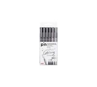Uni-Ball - UNIBALL ESTUCHE MARCADOR PERMANENTE GRIS & NEGRO PIN-200(S)/6P CALIBRADOS -6U- 234617000