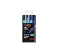 Uni-Ball - UNIBALL MARCADOR POSCA PC-5M/4C NO PERMANENTE 1.8MM-2.5MM COLORES SURTIDOS AZULES -ESTUCHE 4U- - Color no elegible 182634855
