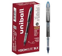uni-ball Vision Elite Stick Micro Point Roller Ball Pen, Blue-Black, (69020) 12 pack by Uni-ball