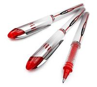 uni-ball Vision Elite UB-200 - Bolígrafo de punta rodante (3 unidades), color rojo