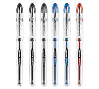 uni-ball Vision Elite UB-200 - Bolígrafos de tinta líquida (6 unidades, 3 negros, 2 azules y 1 rojos)