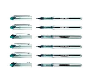 UNI-BALLL Vision Elite UB200 - Lote de 6 bolígrafos de tinta líquida (punta media, 0,8 mm), color azul