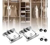 Uni-Fine - Juego de 4 Ruedas para Muebles de Metal, Kit Ruedas Puerta Corredera