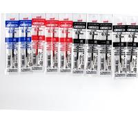 Uni Jet Stream - Juego de 10 bolígrafos multicolor de 0,7 mm (cinco negros, tres rojos, dos azules)