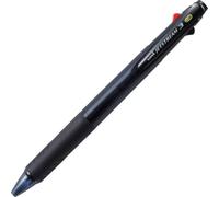 Uni Jetstream - Bolígrafo de 3 colores negro, rojo, azul, tinta de 0,38 mm, negro transparente (SXE340038T.24)