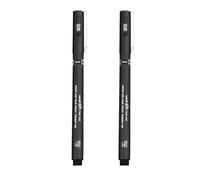 Uni Pin Fineliner - Bolígrafos de dibujo (tinta negra, punta de 0,2 mm, 2 unidades)