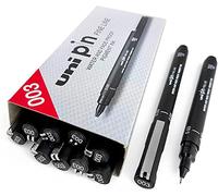 Uni Pin Fineliner Dibujo Bolígrafo - Negro - 0.03mm - Caja de 12