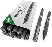 Uni Pin Fineliner Stylo à dessin - Gris foncé Tone - 0,5 mm - Boîte de 12