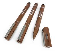 Uni Pin Fineliner Stylo à dessin - Sépia Tone - 0,5 mm - Lot de 6
