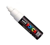 Uni Posca PC-7M - Rotulador con punta de bola grande, 5-5,5 mm, color blanco