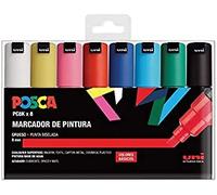 Posca Rotuladores PC 8K – Punta biselada – Pack 8 colores básicos