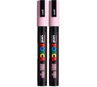 uni ROTULADOR Uniposca PC-5M Rosa Claro (Paquete de 2)