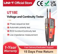 UNI-T UT18E 1000V AC DC voltímetro Digital probador de continuidad prueba de secuencia de fase indicador de voltaje medidor de frecuencia pantalla LCD