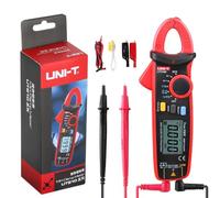 UNI-T UT210D - Medidor digital de alicates (200 A, CA CC, corriente verdadera, RMS, frecuencia de tensión, medidor de temperatura, multímetro con clip de cocodrilo, para uso doméstico)