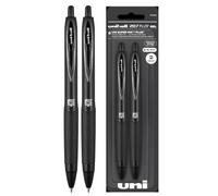 Uniball 207+ - Bolígrafos de gel retráctiles negros, paquete de 2 con puntas medianas de 0.7 mm, bolígrafos de oficina a prueba de fraude para negocios, escuela y uso bíblico