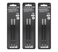 Uniball 207+ Plus - Recambios para bolígrafo, punta media de 0,7 mm, tinta azul, 6 recambios
