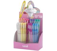 UNIBALL EXPOSITOR ROLLERBALL SIGNO ANGELIC COLOUR UM-120AC/4D COLORES PASTEL AZUL-ROJO-VERDE-ROSA-NARANJA-VIOLETA-AMARILLO-BLANC