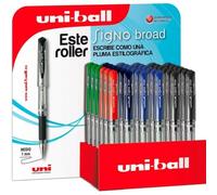 UNIBALL EXPOSITOR ROLLERBALL SIGNO BROAD UM-153/3D ROJO-NEGRO-AZUL-VERDE -36U-