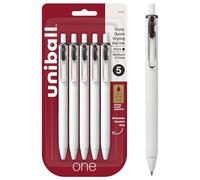 Uniball One - Bolígrafos de gel (5 unidades), color negro medio de 0,7 mm | Los suministros de oficina vendidos por Uniball son bolígrafos de punta fina, punta de gel colorida, escritura lisa