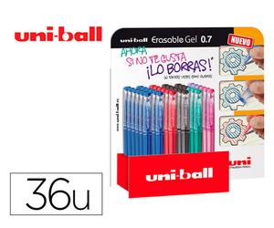 Uniball rotulador roller rt 0,8 mm retractil,tinta liquida expositor d