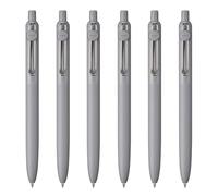 Uniball Zento - Bolígrafos retráctiles de gel líquido, punta media (0,7 mm), barril de nube, tinta negra, 6 bolígrafos