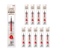 Uniball ZENTO - Recambio de tinta a base de agua UBR-Z-05, punta fina de 0,5 mm, color rojo, compatible con bolígrafos Uniball ZENTO, UBRZ05.15, paquete de 10