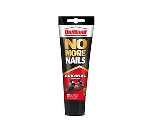 UniBond Adhesivo de montaje original de No More Nails 1968125, pegamento fuerte para madera, cerámica, metal y más, adhesivo blanco de agarre instantáneo, 1 tubo de 234 g