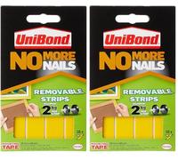 Unibond UNI781739 No More Nails Strip Ultra fuerte Extraíble Translúcido - 1 Paquete con 10 bandas (Paquete de 2)