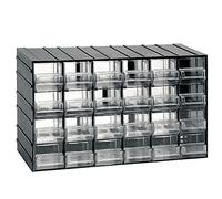 Art Plast Unidad de almacenamiento modular de plástico 382×148×230 mm 24 cajones transparentes