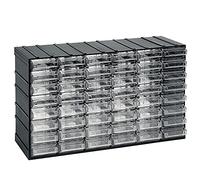 Art Plast Unidad de almacenamiento modular de plástico L382×P148×H230 mm 48 cajones transparentes