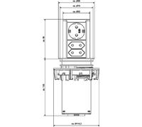 Unidad de enchufe Bachmann Elevator 1xSchuko 2xEuro