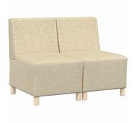 Unidad De Sofá Modular Sin Brazos 2 Pcs Crema 55 X 74 X 82 Cm Vidaxl