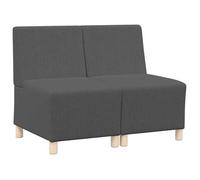Unidad De Sofá Modular Sin Brazos 2 Pcs Gris Oscuro Vidaxl