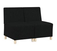 Unidad De Sofá Modular Sin Brazos 2 Pcs Negro 55 X 74 X 82 Cm Vidaxl