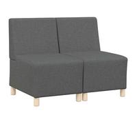 vidaXL - Unidad de sofá modular sin brazos - 2 piezas, cojines de espuma, gris oscuro
