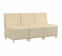 Unidad De Sofá Modular Sin Brazos 3 Pcs Crema 55 X 74 X 82 Cm Vidaxl
