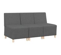 Unidad De Sofá Modular Sin Brazos 3 Pcs Gris Oscuro Vidaxl