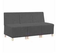 Unidad De Sofá Modular Sin Brazos 3 Pcs Gris Oscuro Vidaxl