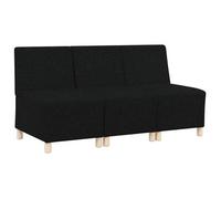 Unidad De Sofá Modular Sin Brazos 3 Pcs Negro 55 X 74 X 82 Cm Vidaxl